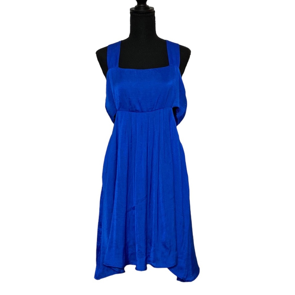 Davi & Dani Blue Cut Out Mini Dress L